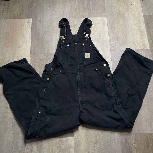 SOLD Carhartt Duck Bib Overalls 34X32 - Picture 1 of 6